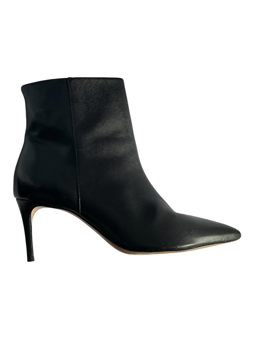 SCHUTZ Women's Supple Black Leather Ankle Boots SZ 9B Made in Brazil Side Zip